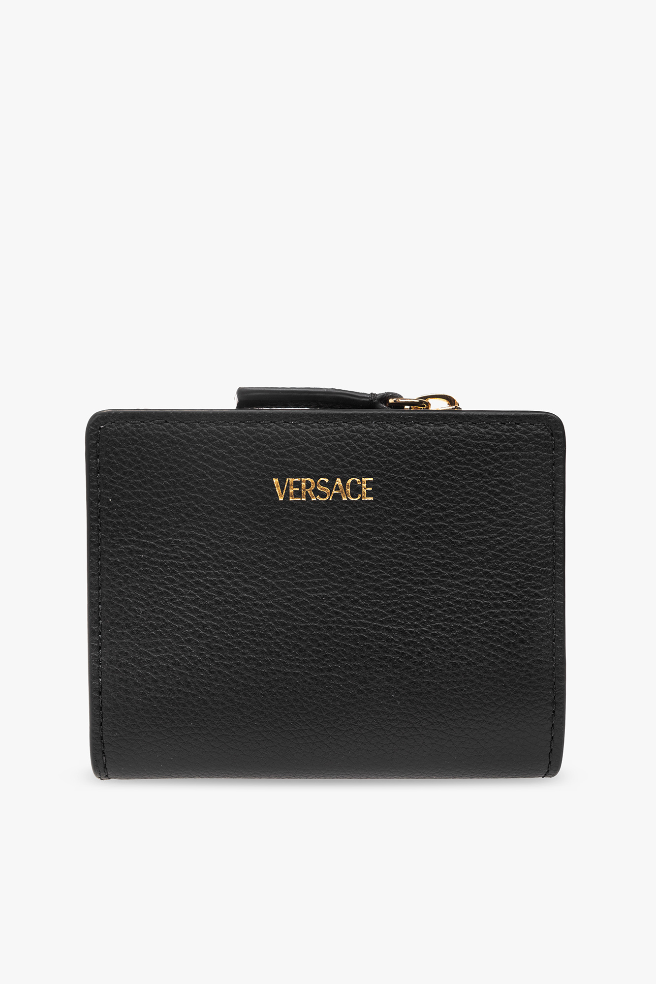 Black Leather wallet Versace - SchaferandweinerShops Canada